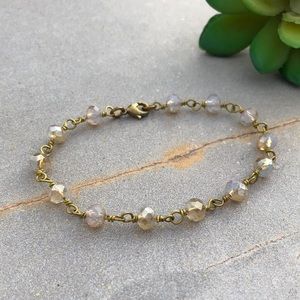 Estrella & Luna Opalite Rosary Chain Dainty Bracelet